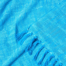 Homescapes Nirvana Slub Cotton Teal Throw, 150 X 200 Cm - thumbnail 5