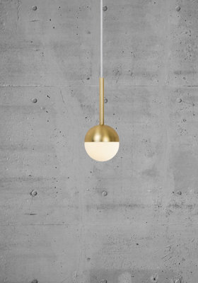 Nordlux Contina Metal Pendant Light Hand Blown Glass Brass,mains - image 1