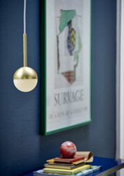 Nordlux Contina Metal Pendant Light Hand Blown Glass Brass,mains - thumbnail 4
