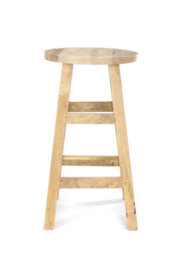 Elm Home And Garden Solid Light Oak Finish Wood Kitchen Pub Breakfast Bar Stool H70 X W38 X D38Cm - thumbnail 2