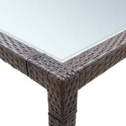 Walplus Garden Dining Table Brown 200X200X74 Cm Poly Rattan - thumbnail 4