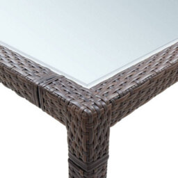 Walplus Garden Dining Table Brown 200X200X74 Cm Poly Rattan - thumbnail 3