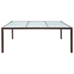 Walplus Garden Dining Table Brown 200X200X74 Cm Poly Rattan - thumbnail 2