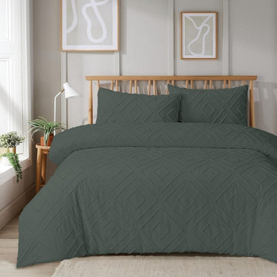 Como Duvet Set In Grey - Double
