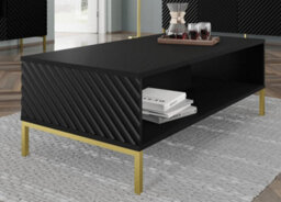 Arte Modern Surf Coffee Table In Black Matt W900mm X H430mm X D600mm - thumbnail 3