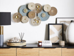 Beliani Wall Decor Hassium 48 Cm Metal Blue - thumbnail 2