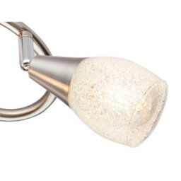 Luminosa Lighting Luminosa Franziska Ceiling Spotlight Clusters Nickel Matt Clear Glass Shade 3X E14 - thumbnail 5