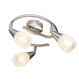 Luminosa Lighting Luminosa Franziska Ceiling Spotlight Clusters Nickel Matt Clear Glass Shade 3X E14 - thumbnail 3