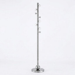 Home Luxe Interiors Modern Silver Stainless Steel Freestanding Coat Rack Stand  182Cm - thumbnail 3