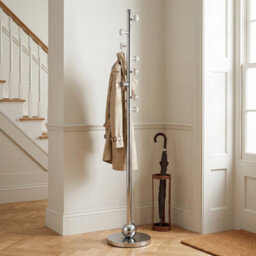 Home Luxe Interiors Modern Silver Stainless Steel Freestanding Coat Rack Stand  182Cm - thumbnail 4