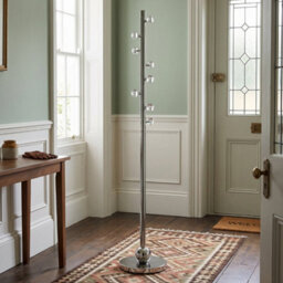 Home Luxe Interiors Modern Silver Stainless Steel Freestanding Coat Rack Stand  182Cm - thumbnail 1