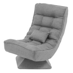 Collapsible Floor Gaming Chair Swivel Lazy Padded Lounge Chair - thumbnail 3