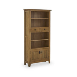 Broadway Oak Rustic Display Cabinet  - Fully Assembled By Roseland Furniture - thumbnail 1
