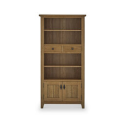 Broadway Oak Rustic Display Cabinet  - Fully Assembled By Roseland Furniture - thumbnail 2