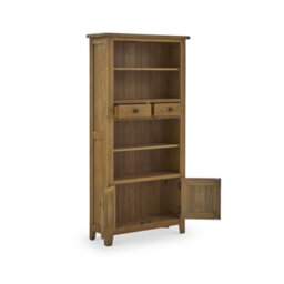 Broadway Oak Rustic Display Cabinet  - Fully Assembled By Roseland Furniture - thumbnail 3