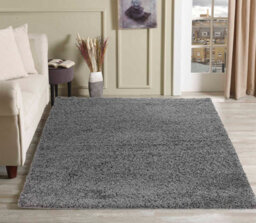 Desire Rugs Plain Living Room Shaggy Area Rugs Grey Round 120X120 Cm - thumbnail 6
