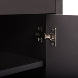 Beliani Grey Tv Stand For Tvs Up To 52 Inch, 2 Cabinets And Drawer, Wood-Look Laminate Top - thumbnail 8