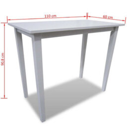 Vidaxl Wooden Bar Table White 110X60X90.8 Cm - thumbnail 4