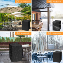 Waterproof Patio Chair Cover, Oxford Stackable Outdoor Bar Stool Covers, Uv-Resistant Garden Furniture Cover - thumbnail 2