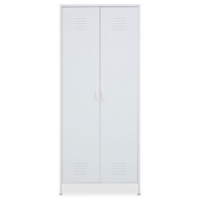 Orsina Two Door White Wardrobe, Customized Organation By Adjustable Shelf Wardrobe, Stylish Wardrobe With Drawers - image 1