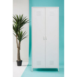 Orsina Two Door White Wardrobe, Customized Organation By Adjustable Shelf Wardrobe, Stylish Wardrobe With Drawers - thumbnail 7