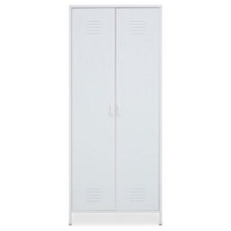 Orsina Two Door White Wardrobe, Customized Organation By Adjustable Shelf Wardrobe, Stylish Wardrobe With Drawers - thumbnail 1