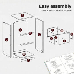 Levede 3 Lockable Drawers Wooden File Cabinet Modern Home Office Storage - thumbnail 9