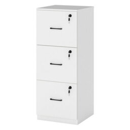 Levede 3 Lockable Drawers Wooden File Cabinet Modern Home Office Storage - thumbnail 2
