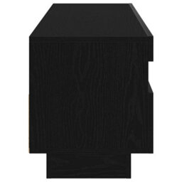 Berkfield Modern Tv Stand With Led Lights - Black Oak, 100X35X40 Cm, Made Of Engineered Wood - thumbnail 7