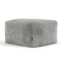 Icon Dalton Xl Jumbo Cord Recliner Bean Bag And Footstool, Grey - thumbnail 5