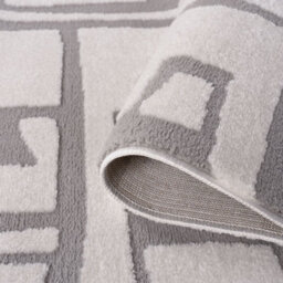 The Rugs Loft Light Grey And Ivory Abstract Geometric Living Room Area Rug And Runners Soft Pile - thumbnail 6