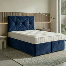 DS Living Eclipse Dark Blue Ottoman Bed - Divan Bed Frame - thumbnail 5
