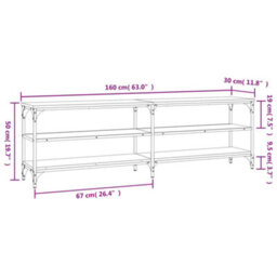 Walplus Tv Cabinet Grey Sonoma 160X30X50 Cm Engineered Wood - thumbnail 9