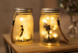 Marco Paul 2Pc Solar Powered Hanging Fairy Lantern Frosted Glass With 30 Leds - thumbnail 1