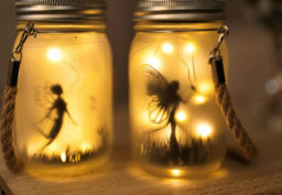 Marco Paul 2Pc Solar Powered Hanging Fairy Lantern Frosted Glass With 30 Leds - thumbnail 5