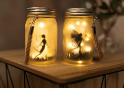 Marco Paul 2Pc Solar Powered Hanging Fairy Lantern Frosted Glass With 30 Leds - thumbnail 9
