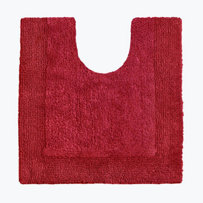 Allure Bath Fashions Elegance Reversible Heavyweight Pedestal Mat - Cranberry - image 1