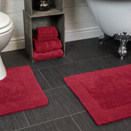 Allure Bath Fashions Elegance Reversible Heavyweight Pedestal Mat - Cranberry - thumbnail 3