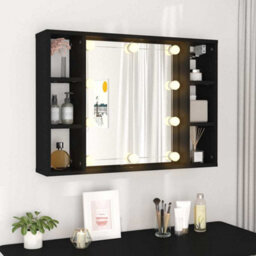Walplus Mirror Cabinet With Led Black 76X15X55 Cm - thumbnail 4