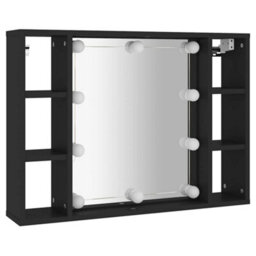 Walplus Mirror Cabinet With Led Black 76X15X55 Cm - thumbnail 3