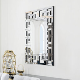 Artloge 100X70Cm Decorative Irregular Wall Mirror Grecian Venetian Mirror Entryway Dining - thumbnail 6