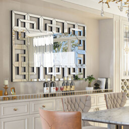 Artloge 100X70Cm Decorative Irregular Wall Mirror Grecian Venetian Mirror Entryway Dining