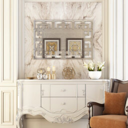 Artloge 100X70Cm Decorative Irregular Wall Mirror Grecian Venetian Mirror Entryway Dining - thumbnail 5