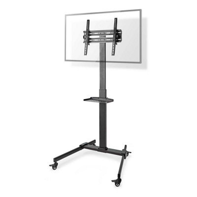 "Nedis Tv Lcd Screen Floor Stand Trolley 32 - 55"" Home Store Office Exhibitions, Premium Column Design, Adjustable - Black" - image 1