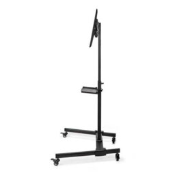 "Nedis Tv Lcd Screen Floor Stand Trolley 32 - 55"" Home Store Office Exhibitions, Premium Column Design, Adjustable - Black" - thumbnail 3