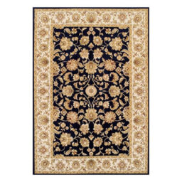 Persian Bordered Easy To Clean Blue Floral Traditional Rug For Dining Room-120Cm X 170Cm - thumbnail 4