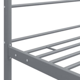 Vidaxl Canopy Bed Frame Without Mattress Grey Metal 120X200 Cm - thumbnail 5
