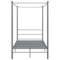 Vidaxl Canopy Bed Frame Without Mattress Grey Metal 120X200 Cm - thumbnail 4