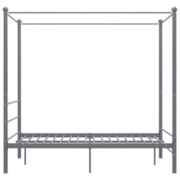 Vidaxl Canopy Bed Frame Without Mattress Grey Metal 120X200 Cm - thumbnail 3