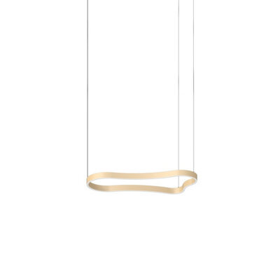 Ideal Lux Luminosa Waves 94Cm Integrated Led Pendant Ceiling Light Gold 3000K